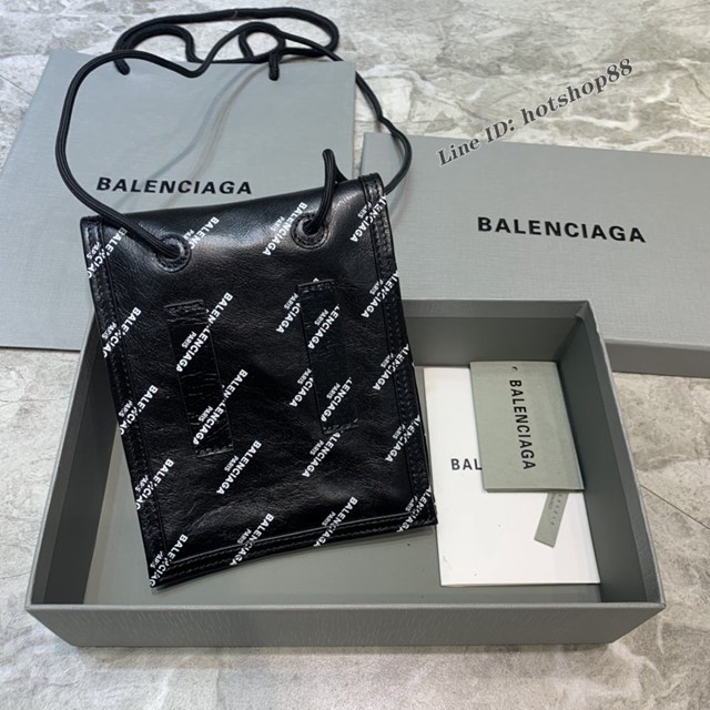 Balenciaga專櫃爆款小挎包 巴黎世家褶皺皮手機包 fyj1482